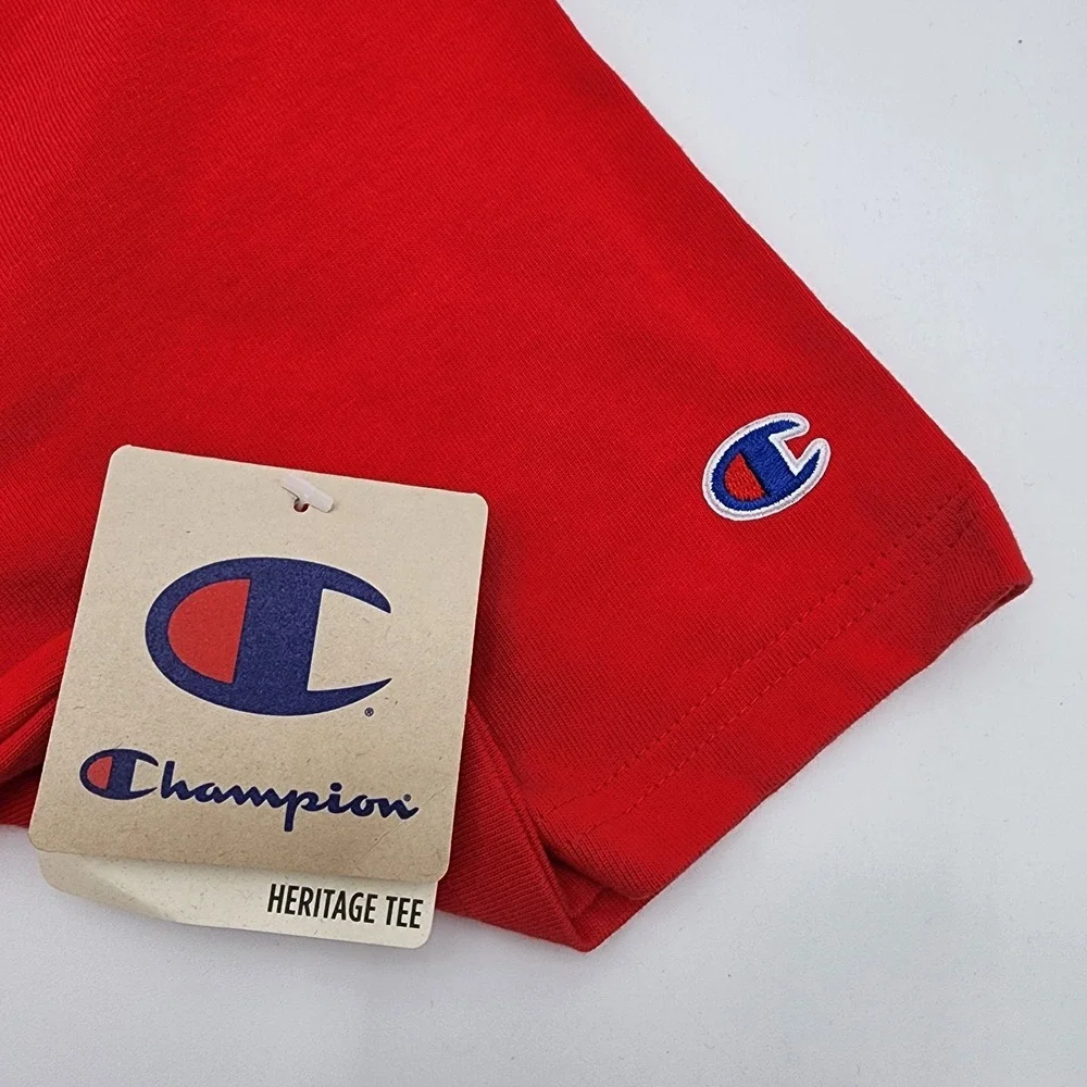 Vintage Champion‎ T-shirt Men's Size XL Red Short Sleeve Pullover Casual RARE - Picture 5 of 8